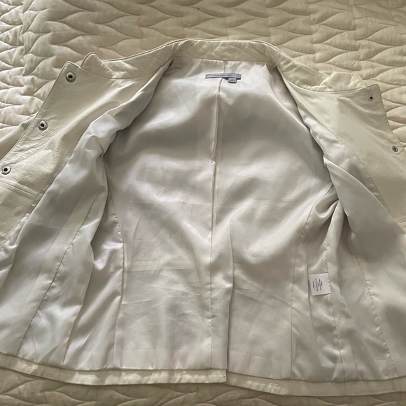 Classics Entier Off-White Leather Jacket size S - Picture 4 of 6